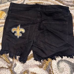 C Collection black saints jean shorts-never worn